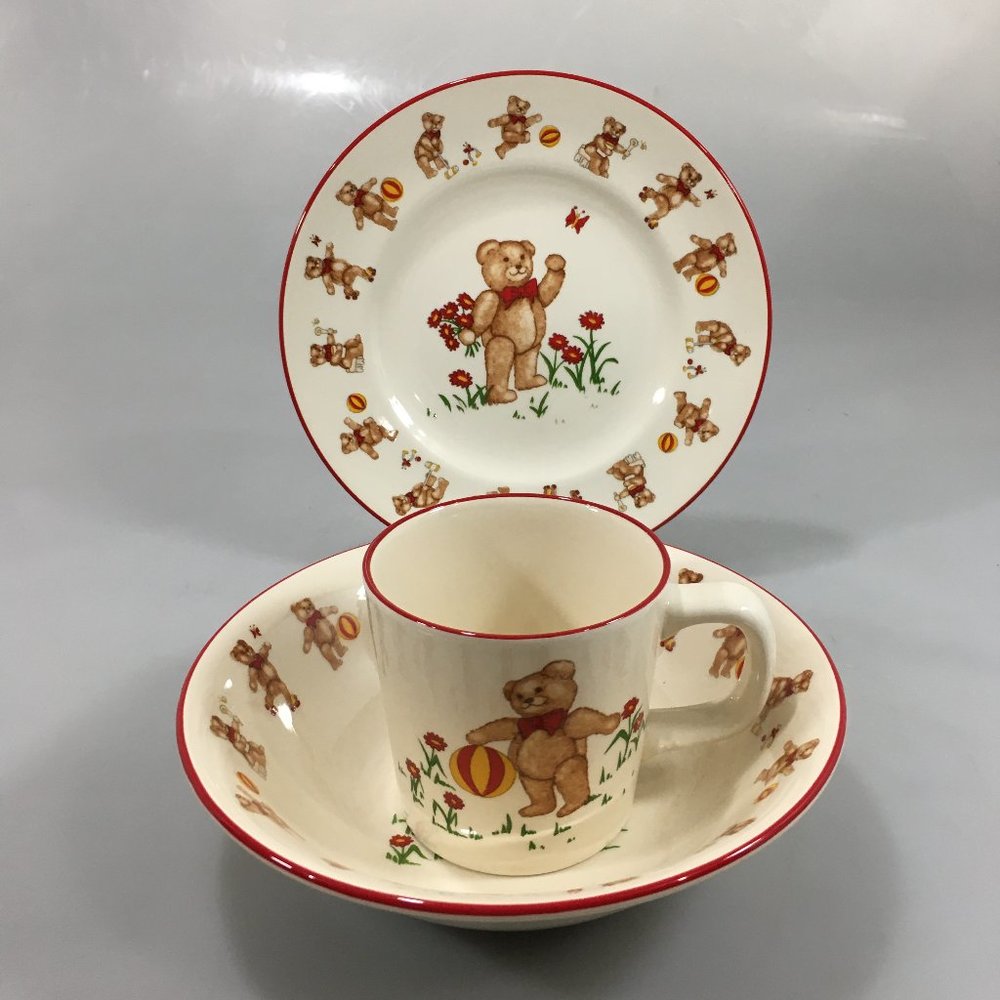 Mason's Teddy Bear Child 3 Piece Place Setting